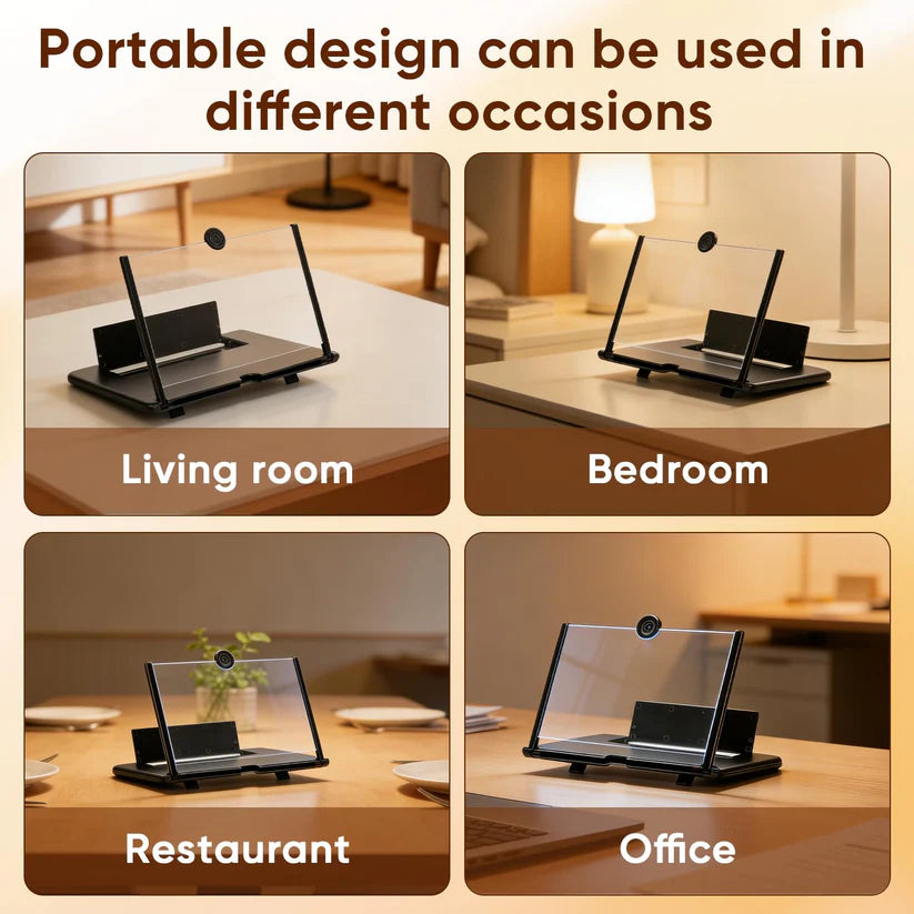 Screen Expanders & Magnifier Amplifier,3D HD | Phone Holder for All Smartphones with Anti scratch Features