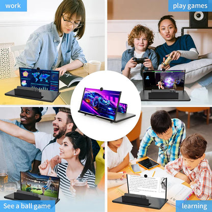 Screen Expanders & Magnifier Amplifier,3D HD | Phone Holder for All Smartphones with Anti scratch Features