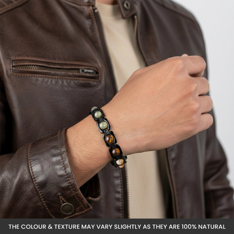 Rinmukteshwar Siddhi Metal Dhan Yog™ Bracelet (Matte Black)