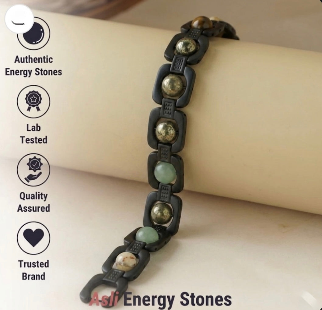 Rinmukteshwar Siddhi Metal Dhan Yog™ Bracelet (Matte Black)