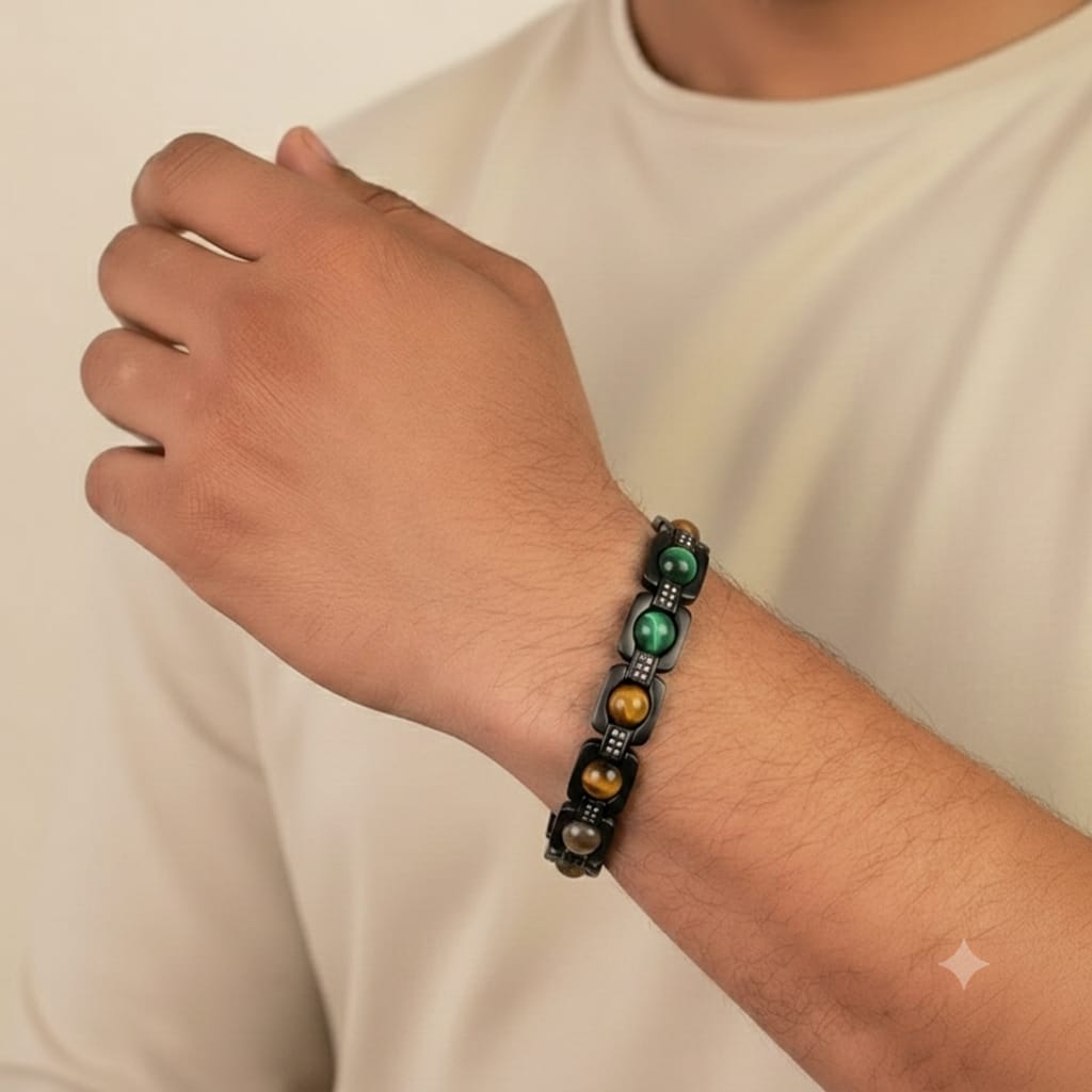 Rinmukteshwar Siddhi Metal Dhan Yog™ Bracelet (Matte Black)