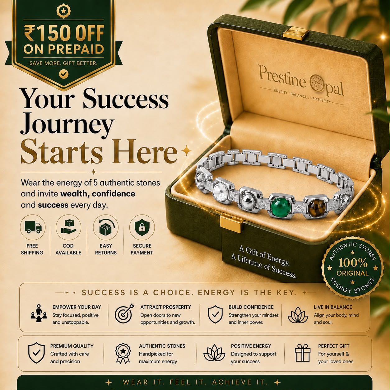 Rinmukteshwar Siddh Metal Dhan Yog™ Bracelet (Silver Plated)