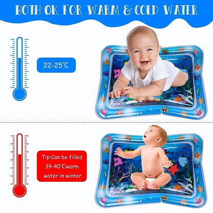 Baby Kids Water Mat Toys Inflatable Tummy Time Leakproof Water Mat