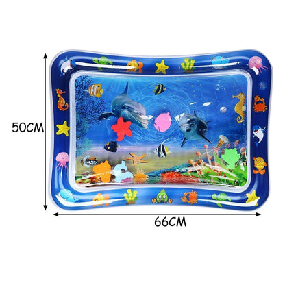 Baby Kids Water Mat Toys Inflatable Tummy Time Leakproof Water Mat